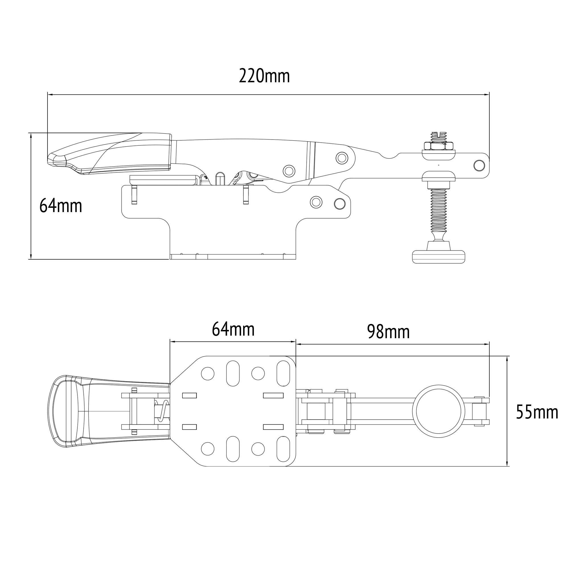 Horizontal Toggle Clamp - 60mm - Image 6