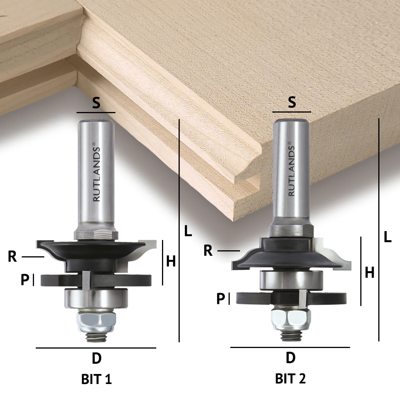 Router Bit Set - Raised Panel Door with Backcutter - Ogee - Image 4